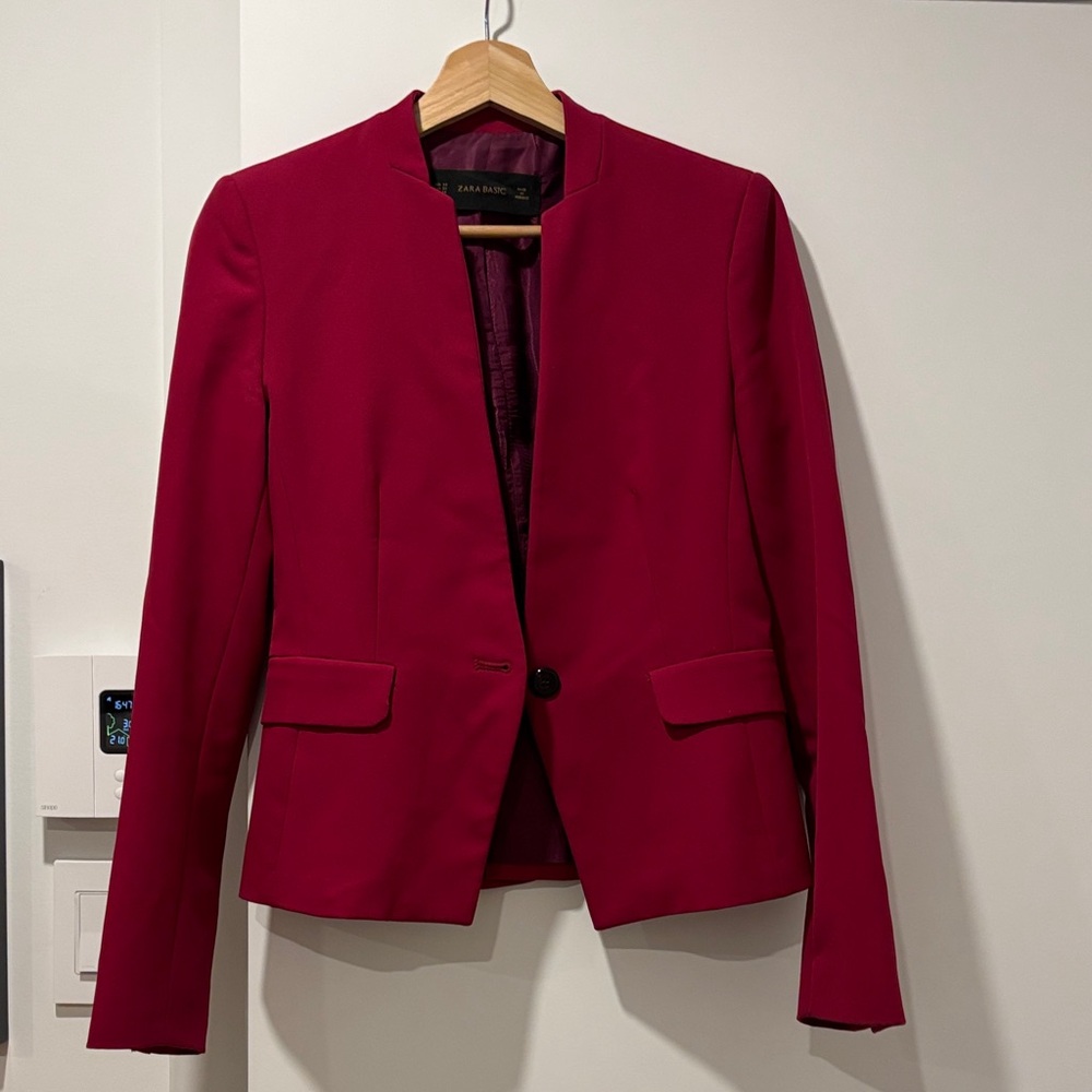 Zara Deep Red Women's Blazer